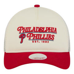 MLB Philadelphia Phillies New Era Women's Retro 9FORTY M-Crown A-Frame Trucker Adjustable Hat