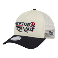 MLB Boston Red Sox New Era Women's Retro 9FORTY M-Crown A-Frame Trucker Adjustable Hat