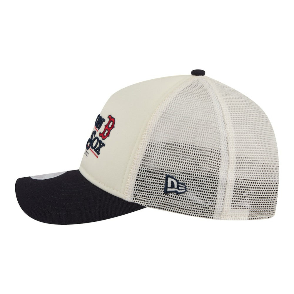 MLB Boston Red Sox New Era Women's Retro 9FORTY M-Crown A-Frame Trucker Adjustable Hat