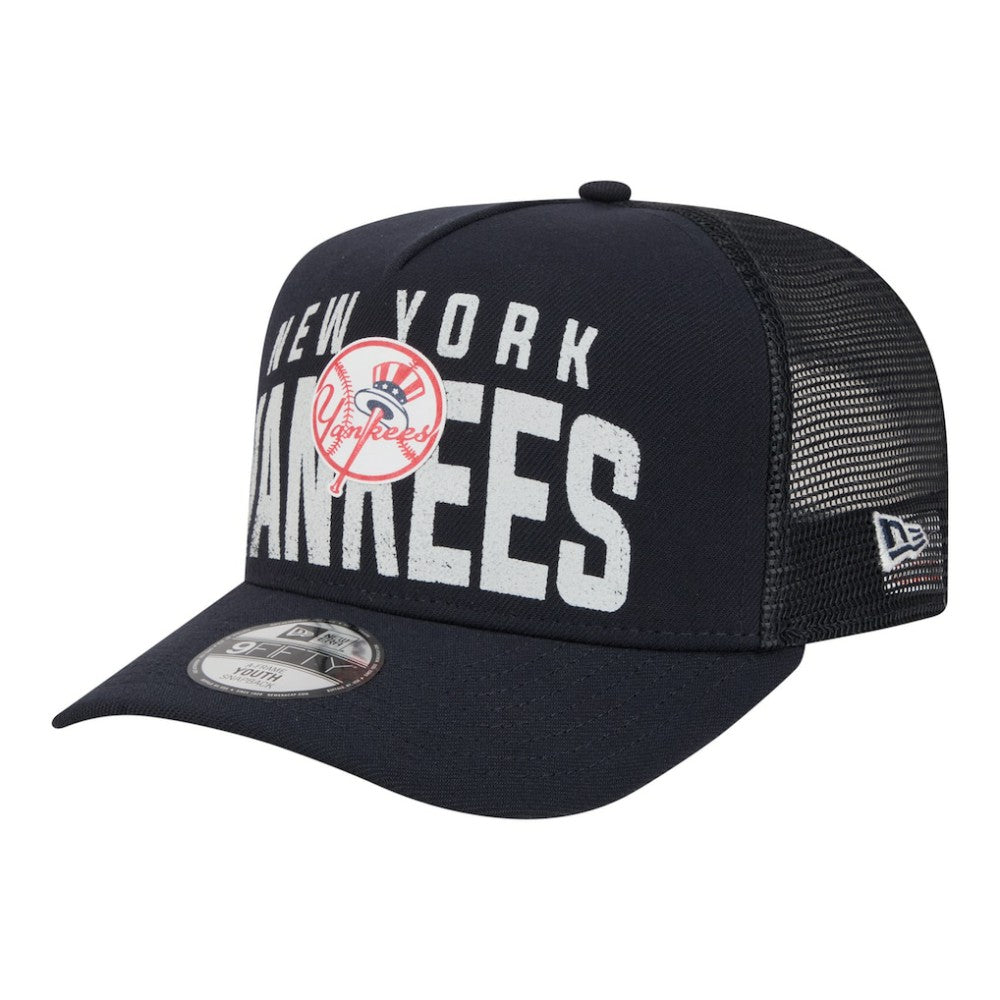 MLB New York Yankees New Era Youth Logo Fade A-Frame 9FIFTY Snapback Hat