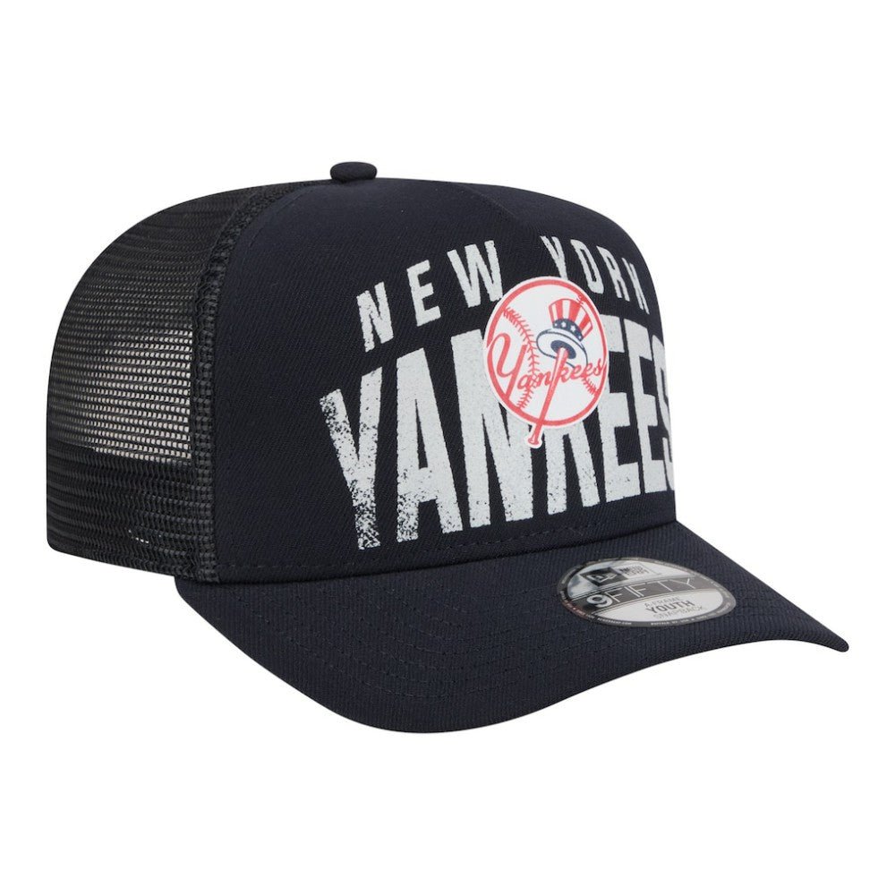 MLB New York Yankees New Era Youth Logo Fade A-Frame 9FIFTY Snapback Hat