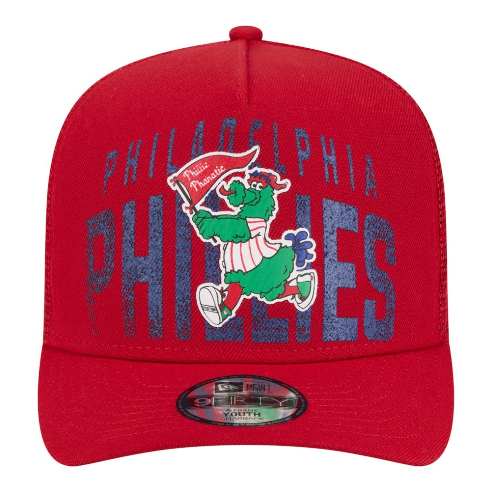 MLB Philadelphia Phillies New Era Youth Logo Fade A-Frame 9FIFTY Snapback Hat
