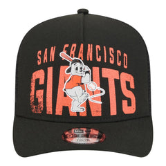 MLB San Francisco Giants New Era Youth Logo Fade A-Frame 9FIFTY Snapback Hat