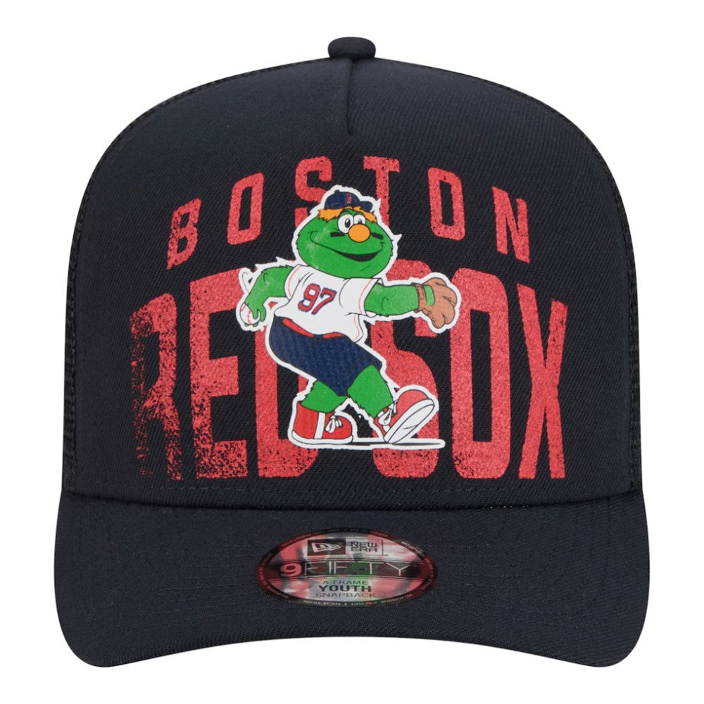 MLB Boston Red Sox New Era Youth Logo Fade A-Frame 9FIFTY Snapback Hat