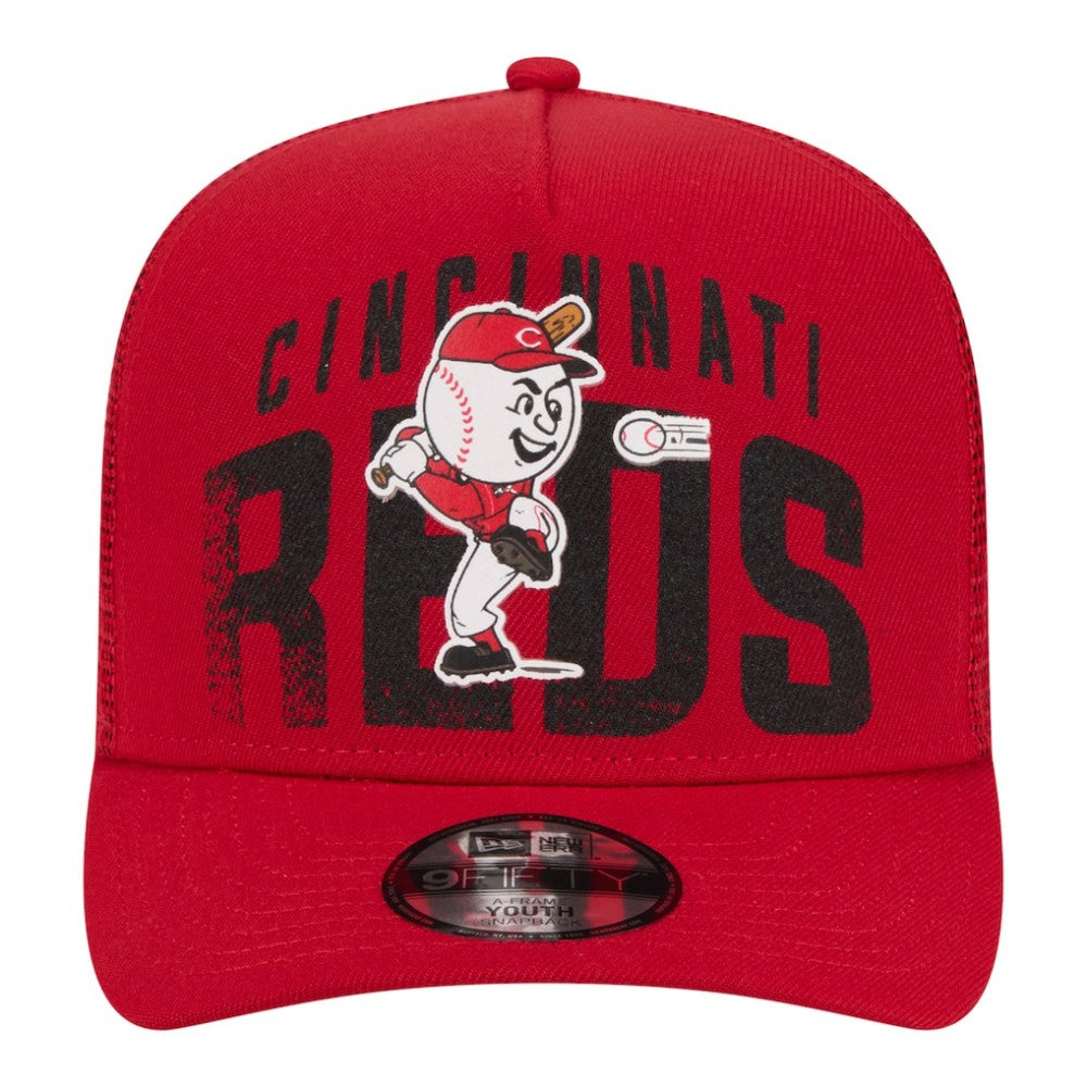 MLB Cincinnati Reds New Era Youth Logo Fade A-Frame 9FIFTY Snapback Hat