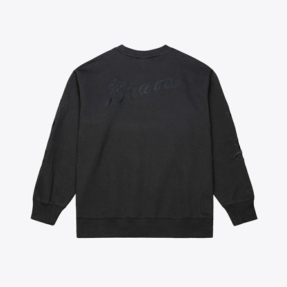 MLB Atlanta Braves Mitchell & Ness Phantom Fleece Crewneck Sweatshirt