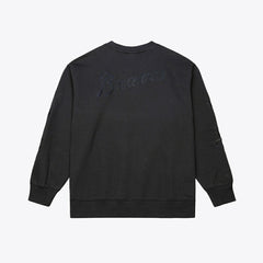 MLB Atlanta Braves Mitchell & Ness Phantom Fleece Crewneck Sweatshirt
