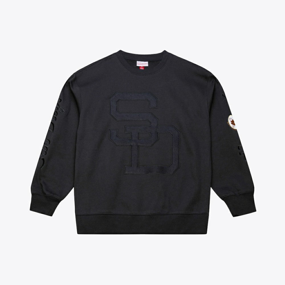 MLB San Diego Padres Mitchell & Ness Phantom Fleece Crewneck Sweatshirt