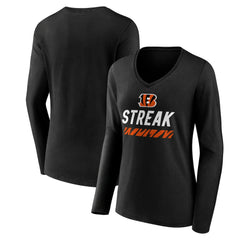 Women's Streak V-Neck Long Sleeve T-Shirt - Cincinnati Bengals