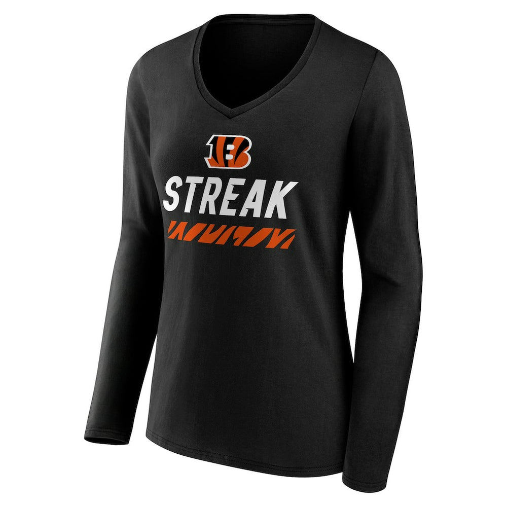 Women's Streak V-Neck Long Sleeve T-Shirt - Cincinnati Bengals
