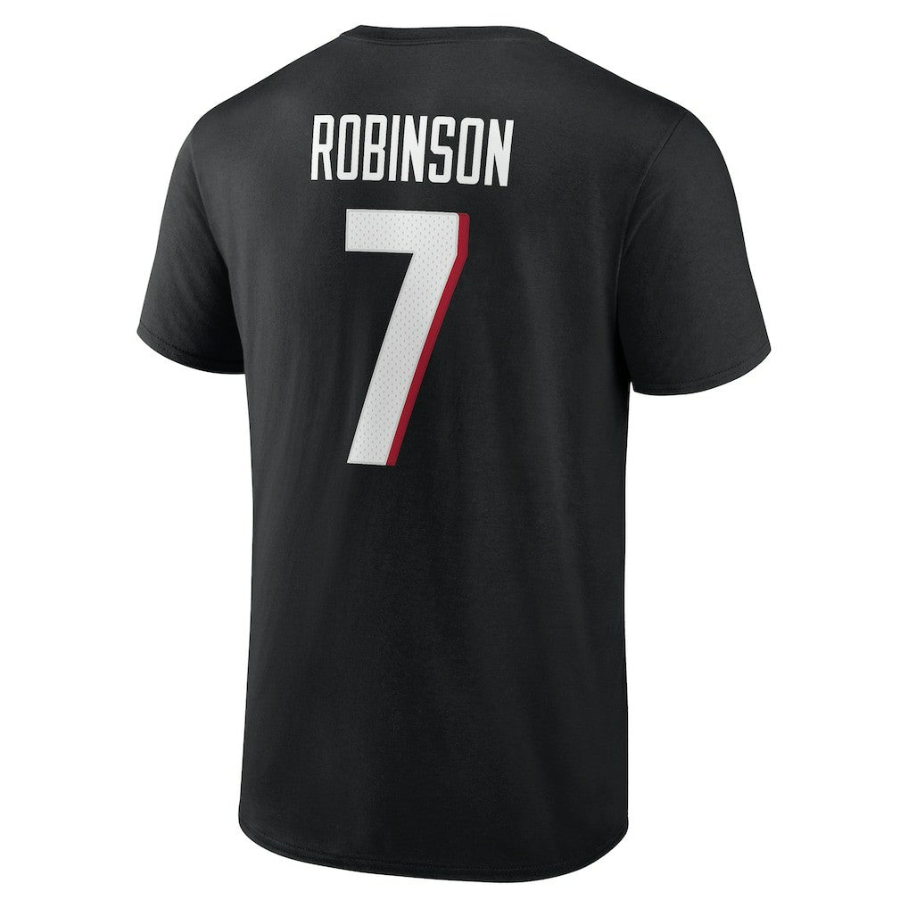 Bijan Robinson  Icon Name & Number T-Shirt - Atlanta Falcons