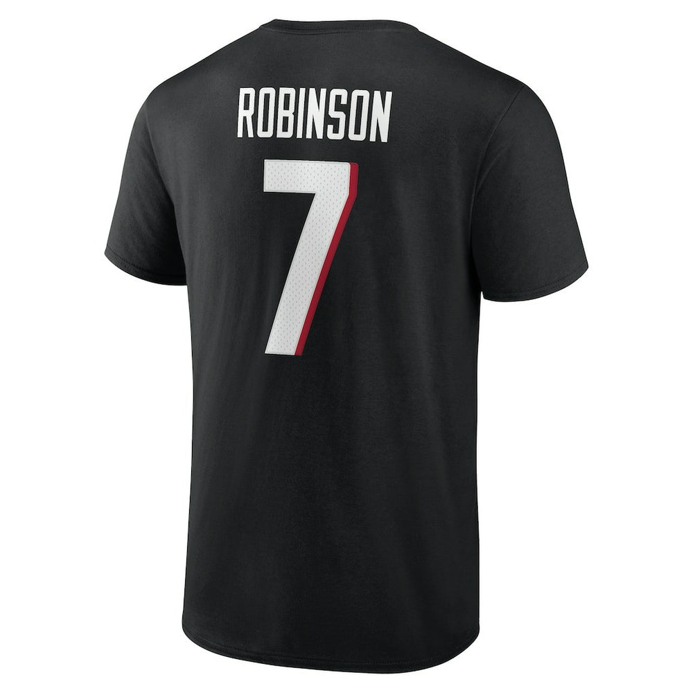 Bijan Robinson  Icon Name & Number T-Shirt - Atlanta Falcons