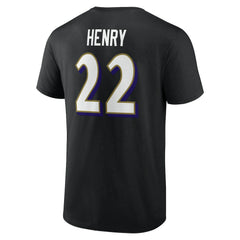 Derrick Henry  Icon Name & Number T-Shirt - Baltimore Ravens