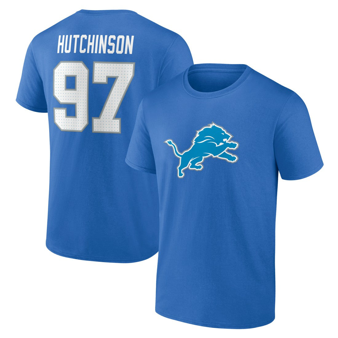 Aidan Hutchinson  Icon Name & Number T-Shirt - Detroit Lions