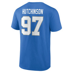 Aidan Hutchinson  Icon Name & Number T-Shirt - Detroit Lions