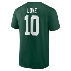 Jordan Love  Icon Name & Number T-Shirt - Green Bay Packers