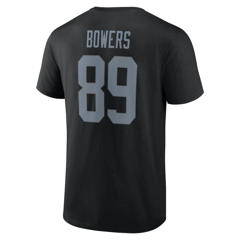 Brock Bowers  Icon Name & Number T-Shirt - Las Vegas Raiders