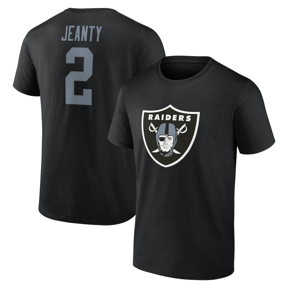 Ashton Jeanty  Icon Name & Number T-Shirt - Las Vegas Raiders
