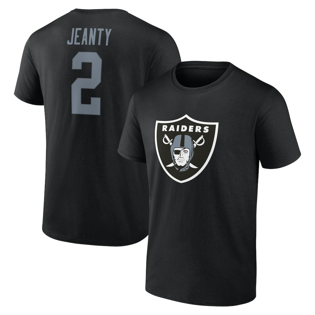 Ashton Jeanty  Icon Name & Number T-Shirt - Las Vegas Raiders