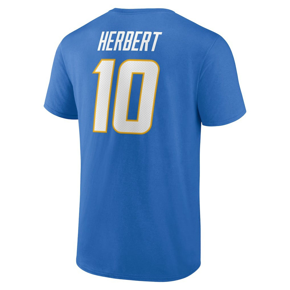 Justin Herbert  Icon Name & Number T-Shirt - Los Angeles Chargers