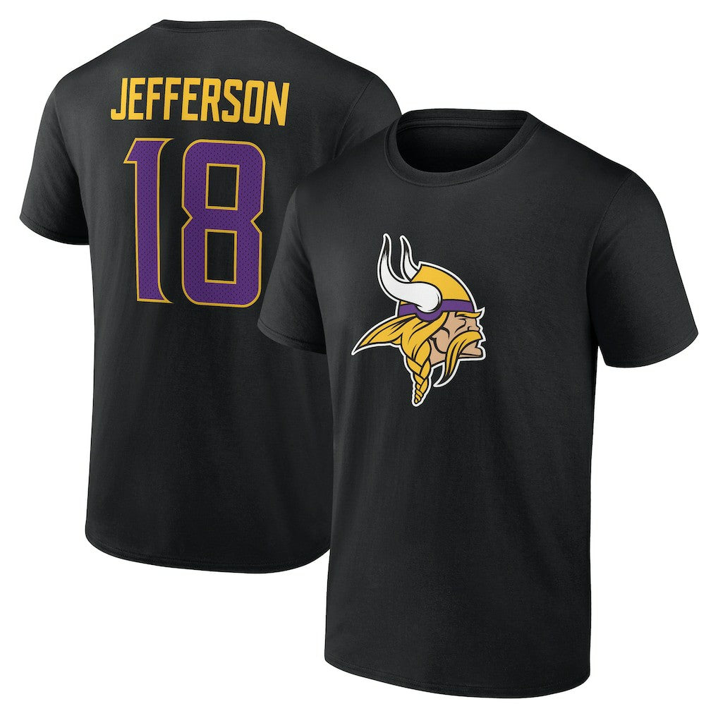 Justin Jefferson  Icon Name & Number T-Shirt - Minnesota Vikings