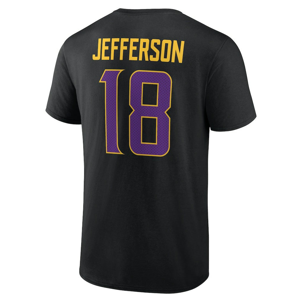 Justin Jefferson  Icon Name & Number T-Shirt - Minnesota Vikings