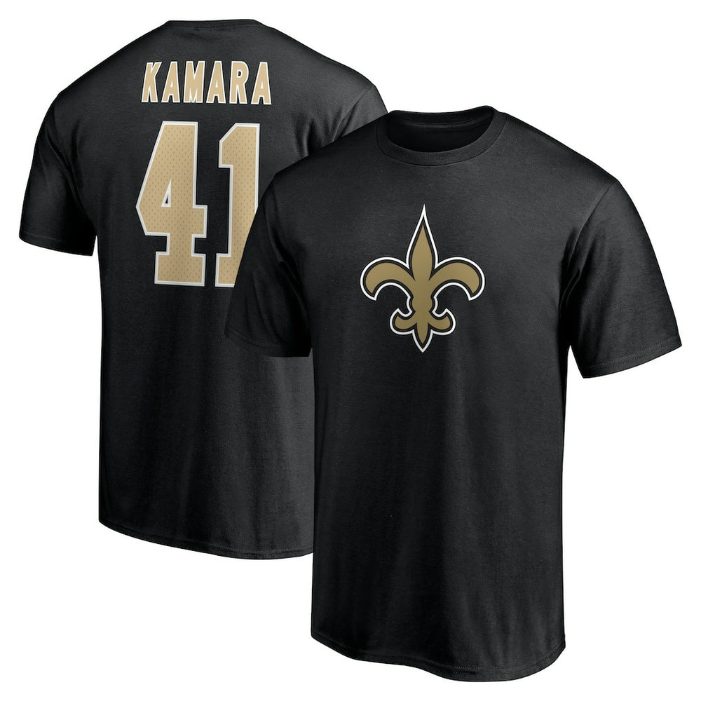 Alvin Kamara  Icon Name & Number T-Shirt - New Orleans Saints