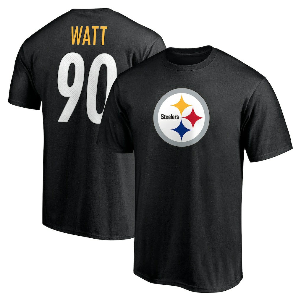 T.J. Watt  Icon Name & Number T-Shirt - Pittsburgh Steelers