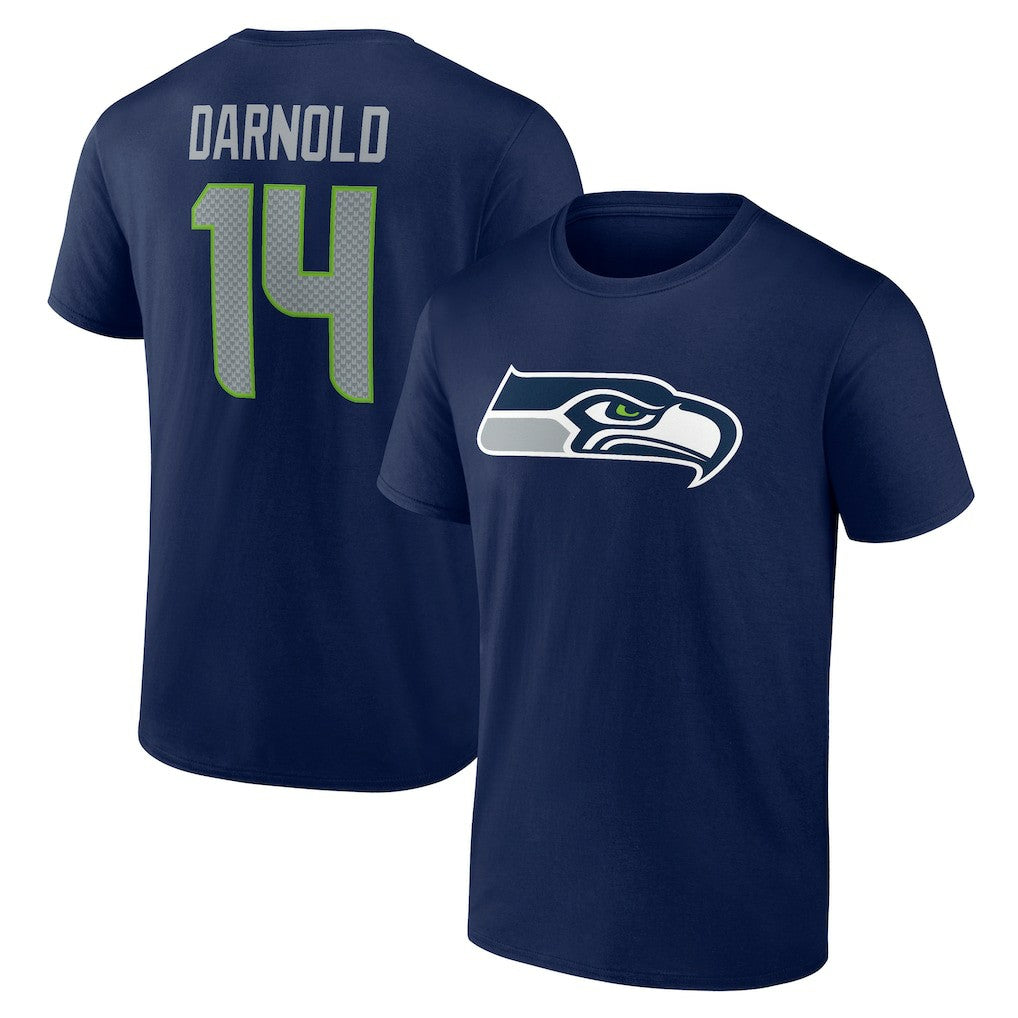Sam Darnold  Icon Name & Number T-Shirt - Seattle Seahawks
