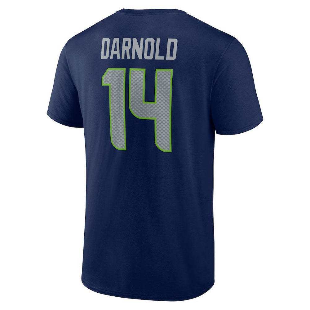 Sam Darnold  Icon Name & Number T-Shirt - Seattle Seahawks