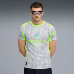 Manchester City 2025/26 Third Replica Jersey - Puma Gray/Neon Green