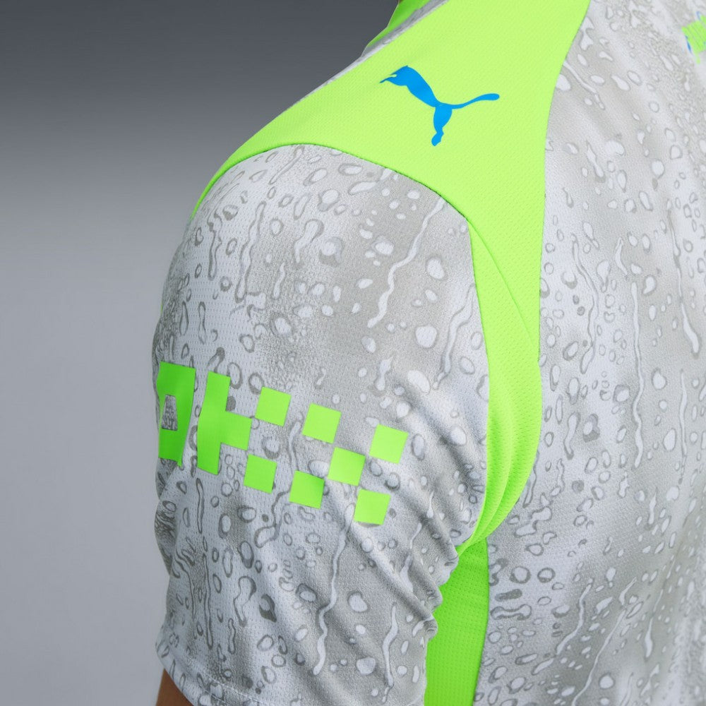 Manchester City 2025/26 Third Replica Jersey - Puma Gray/Neon Green