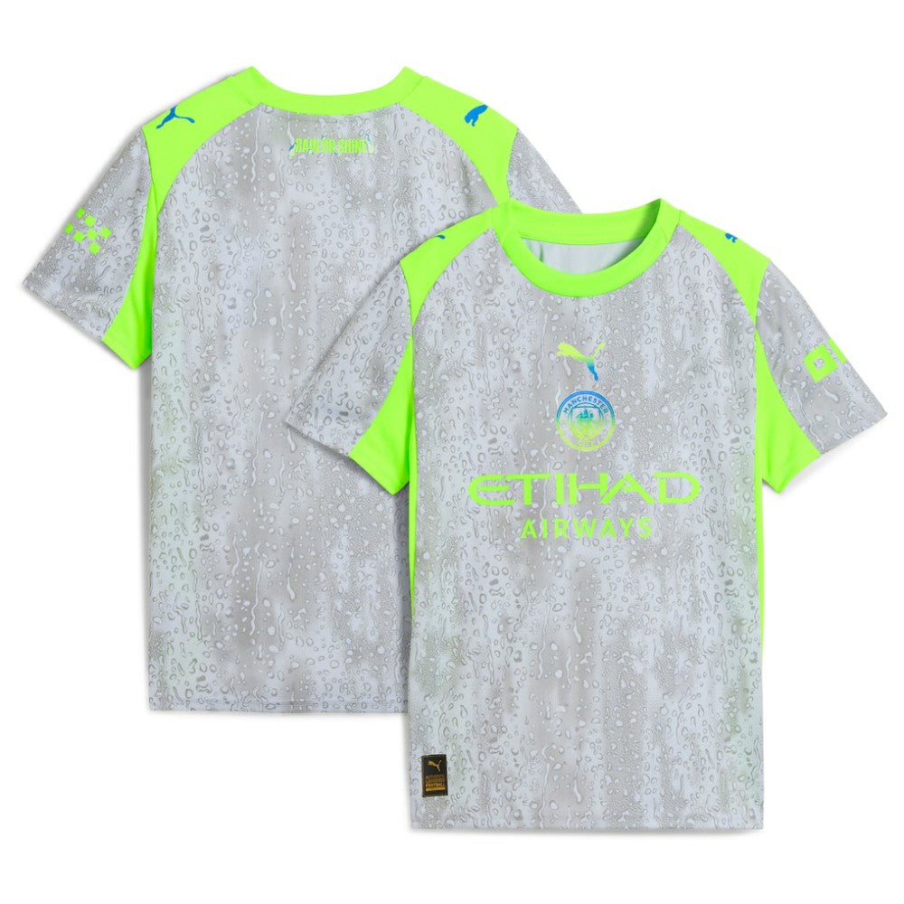 Manchester City Youth 2025/26 Third Replica Jersey - Puma Green/Neon Green