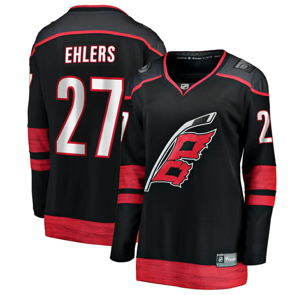 NHL Black Nikolaj Ehlers Carolina Hurricanes Fanatics Women's Home Breakaway Jersey