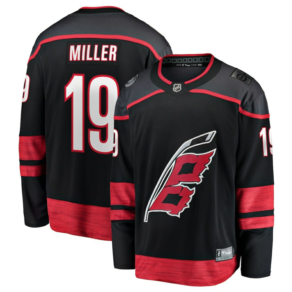 NHL Black K'Andre Miller Carolina Hurricanes Fanatics Home Breakaway Jersey
