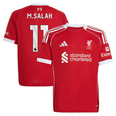 Mohamed Salah Liverpool Youth 2025/26 Home Replica Jersey - Adidas Red