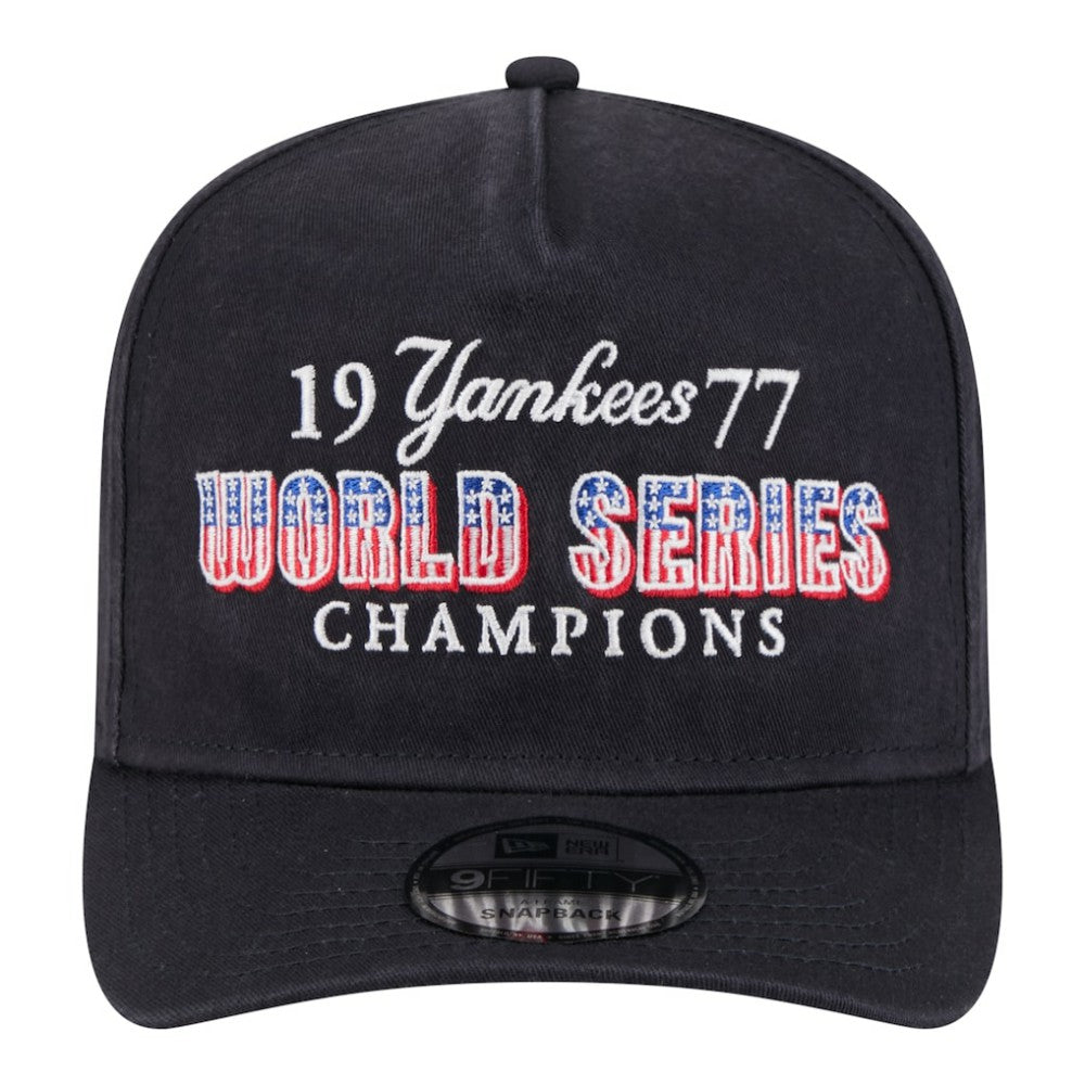 MLB New York Yankees New Era 1977 World Series Champions Throwback 9FIFTY A-Frame Snapback Hat