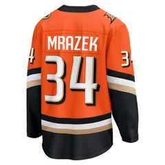 NHL Orange Petr Mrazek Anaheim Ducks Fanatics Home Breakaway Jersey