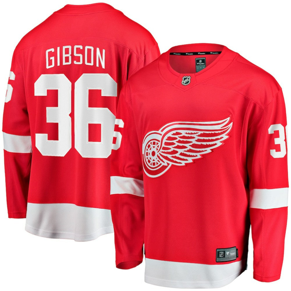 NHL Red John Gibson Detroit Red Wings Fanatics Home Breakaway Jersey