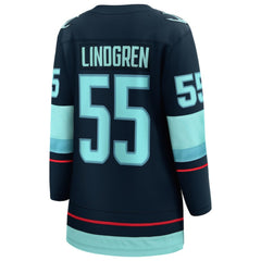 NHL Deep Sea Blue Ryan Lindgren Seattle Kraken Fanatics Women's Home Breakaway Jersey