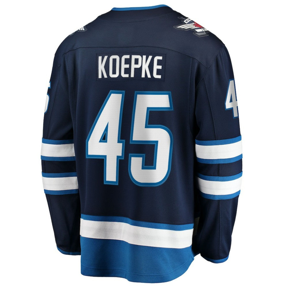 NHL Navy Cole Koepke Winnipeg Jets Fanatics Home Breakaway Jersey