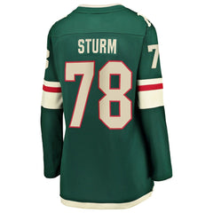 NHL Green Nico Sturm Minnesota Wild Fanatics Women's Home Breakaway Jersey