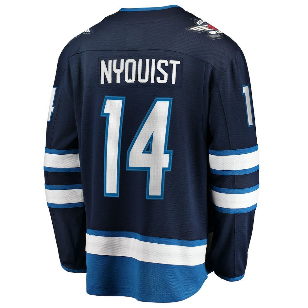 NHL Navy Gustav Nyquist Winnipeg Jets Fanatics Home Breakaway Jersey