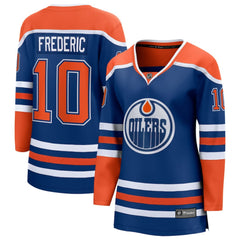 NHL Royal Trent Frederic Edmonton Oilers Fanatics Women's Home Breakaway Jersey