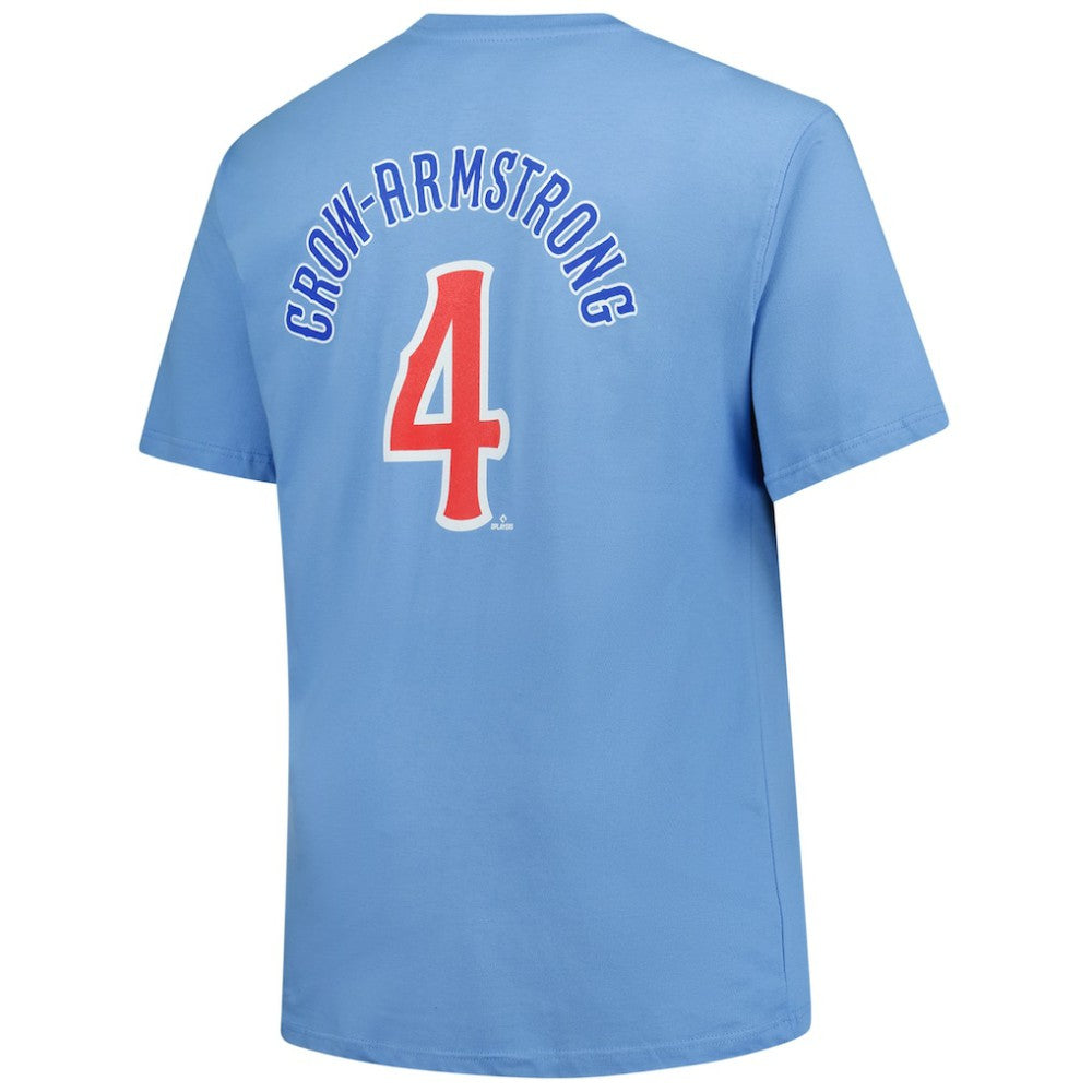 MLB Pete Crow-Armstrong Chicago Cubs Fanatics Big & Tall Name & Number T-Shirt