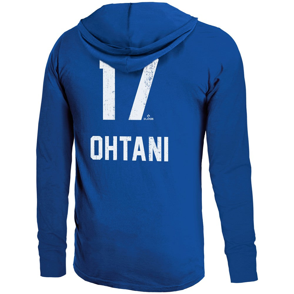 MLB Shohei Ohtani Los Angeles Dodgers Majestic Threads Lightweight Name & Number Hoodie