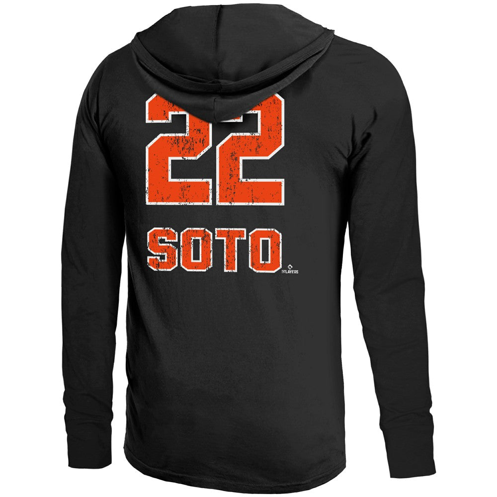 MLB Juan Soto New York Mets Majestic Threads Lightweight Name & Number Hoodie