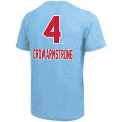 MLB Pete Crow-Armstrong Chicago Cubs Majestic Threads Triblend Name & Number T-Shirt