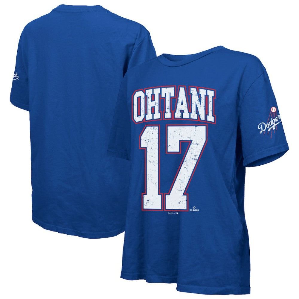 MLB Shohei Ohtani Los Angeles Dodgers Majestic Threads Women's Oversized Name & Number T-Shirt