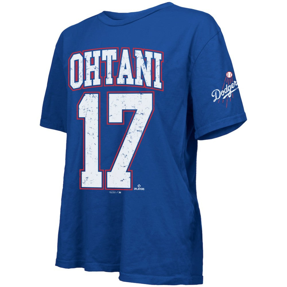 MLB Shohei Ohtani Los Angeles Dodgers Majestic Threads Women's Oversized Name & Number T-Shirt